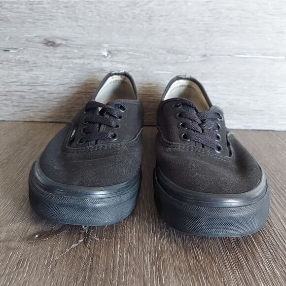 Black Low Top Vans Unisex Men 6 Women 7.5 - Picture 2 of 10